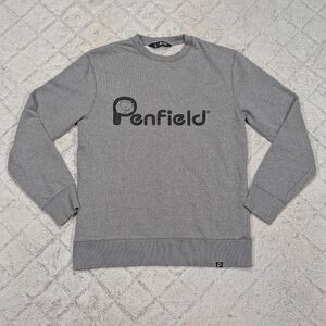 Penfield Sweatshirt Mens S Gray Bear Chest Print Crew Neck Cotton Casual